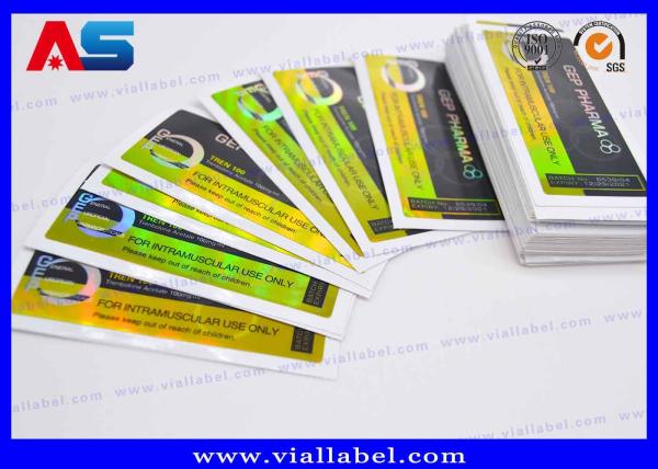 Impressão adesiva forte do filme CMYK do laser do ANIMAL DE ESTIMAÇÃO de 10ml Vial Labels para a farmácia