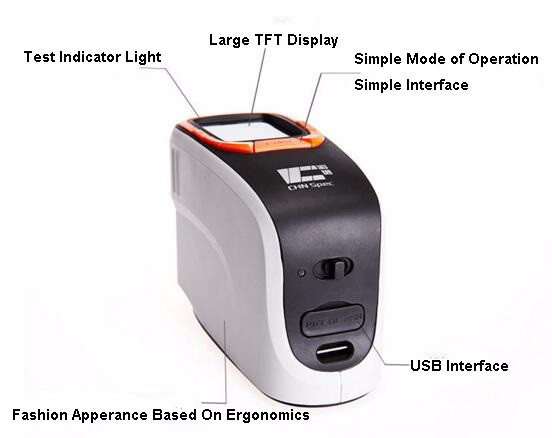 Espectrofotómetro portátil del color de la lámpara de xenón para el material de construcción