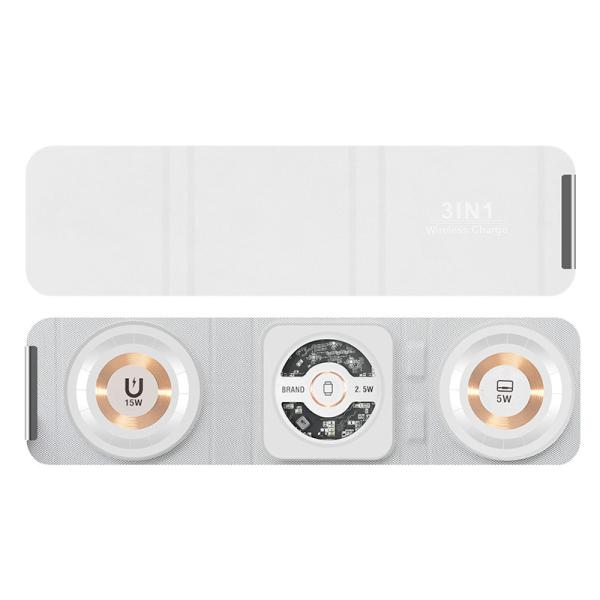 CE Approval Fast Qi Wireless Charging Pad 3 In 1  85mm Length