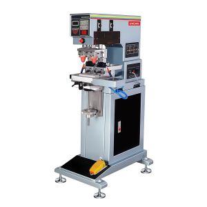 Two Color Semi Automatic Pad Printing Machine With Ink Trays For Large Area Product Printing