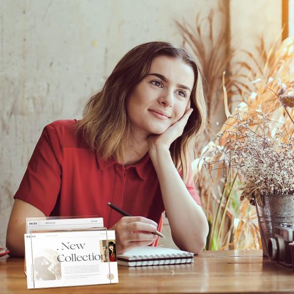 Postcard Acrylic Greeting Card Display Holder Business Rack Index Card Organizer Desk Table  7.09 X 5.31 X 3.54