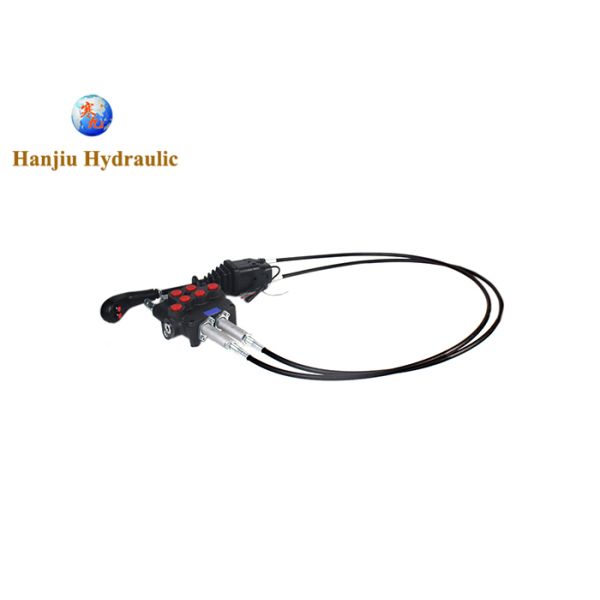2 Spools 80 Liters 250 Bar Monoblock Control Valve Cable Joystick With Button For Tractor Hydraulic Valve