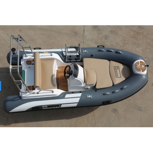 2023 new fiberglass hull rib boat 3.9m with removable fuel tank rib390CL