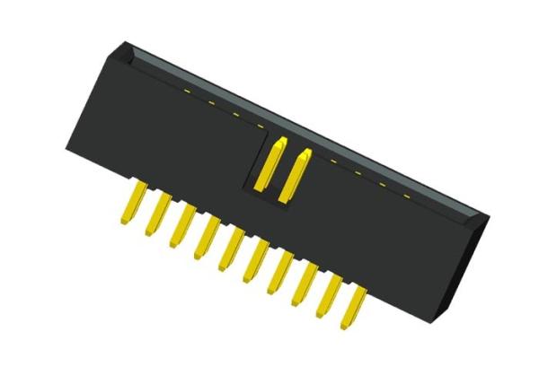 fio de superfície da montagem de 1.27mm para embarcar o flash do ouro do conector fileiras de 180 graus dois