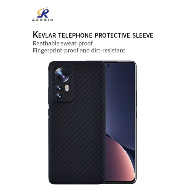 Случая волокна углерода Xiaomi 10 крышка телефона предохранения от военного материального Aramid полная