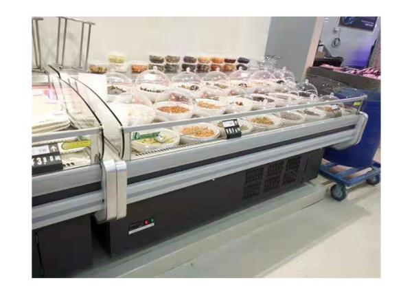 Commercial style courbé vitrine réfrigérée de pâtisserie de viande refroidisseur de pâtisserie réfrigérateur