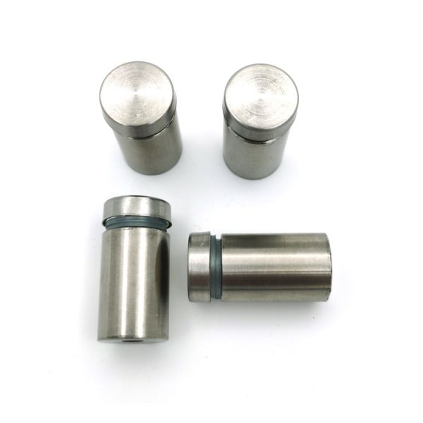 Тупик знака зажима акрилового стекла нержавеющей стали продетый нитку прокладкой для стеклянного знака рекламы панели