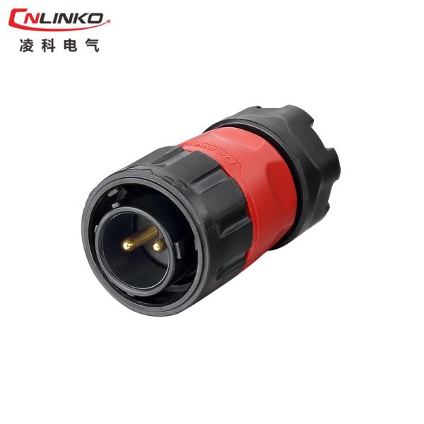 Cnlinko YM 24 2 Pin Plastic Circular Single Hole Waterproof Aviation Plug Connector Male and Female Socket Industrial Connectors