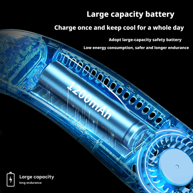 1200mAh Battery Mini Portable Fan with Humidify Function and Lightweight Design for Outdoor Use