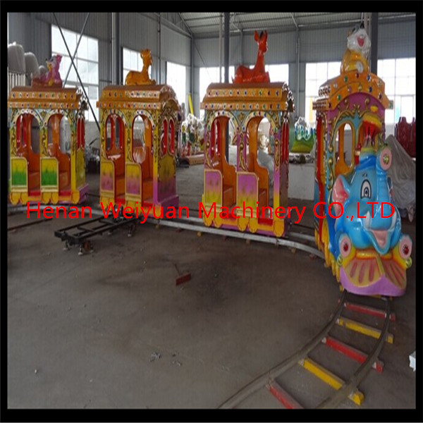 Elephant theme big amusement park rides kiddy train for sale / amusement park electric trains