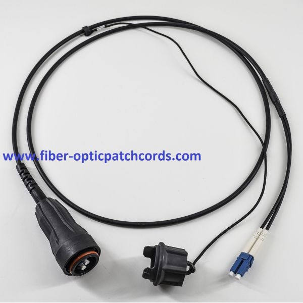 Armored Fullaxs Fiber Optic Cable Patch Cord to DLC Duplex Fiber Optic Cable