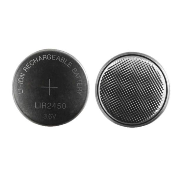 Professional  Li Ion Button Cell LIR2450 120mAh For Smart Wearable Device