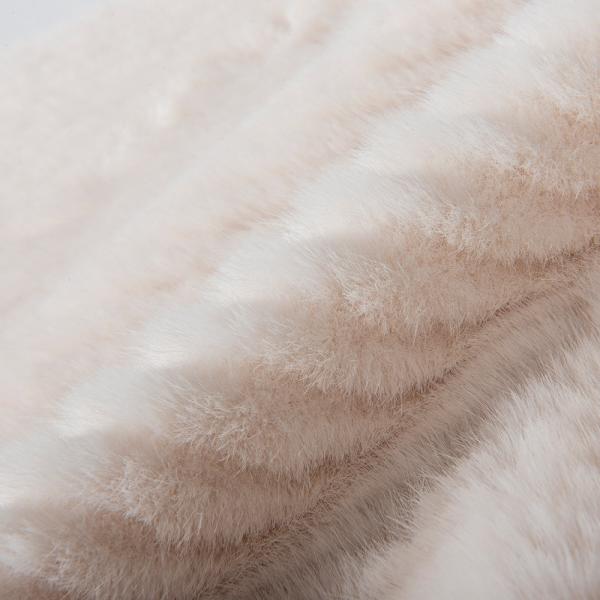 Soft and Cozy 100% Polyester Tricot Knitted Brushed Faux Fur Fabric for Ladies Coat