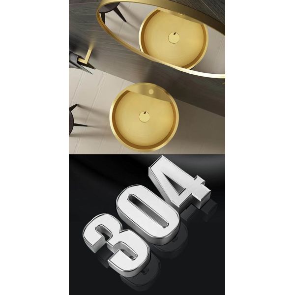 Brushed Finish Pedestal Bathroom Sink , Freestanding Wash Basin SUS304 Material