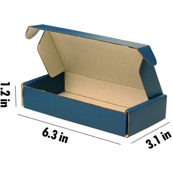 Blue Recyclable Waterproof Cardboard Small Gift Business Packaging Box