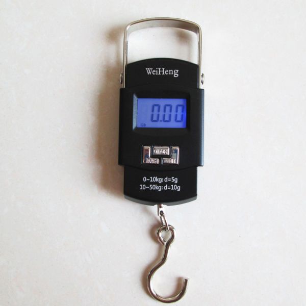 High Accuracy 1g LCD LED Display Portable 50 kg 110LBS Digital Handheld Electronic Baggage Scale Tare Function Supported