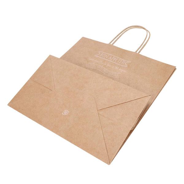 ODM kraft Delivery Paper Bags 10x5x13 for Snack Bread Coffee Tea