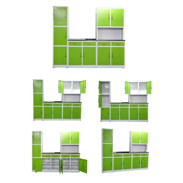 Flat Pack RAL Color H1920mm Steel Kitchen Cabinet