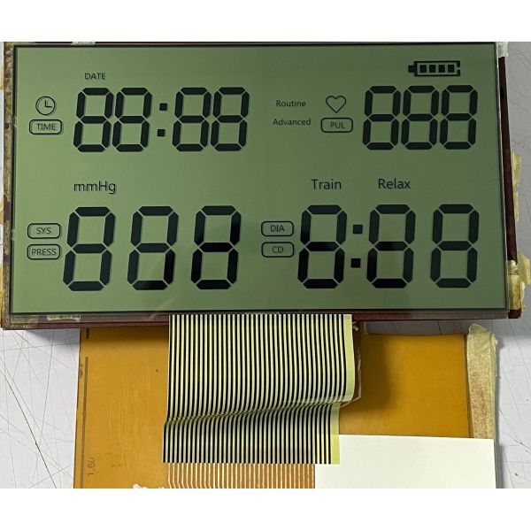 Pantalla LCD de matriz positiva HTN Transmisora Modulegrafica Pantalla LCD para esfigmomanómetro