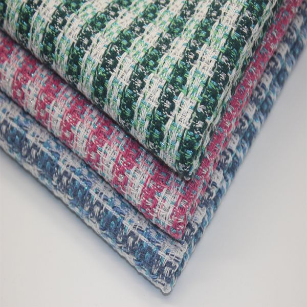 New Design Cheap 100 Polyester Tweed Embroidery Fabric for  Winter Women's Coat Clothing