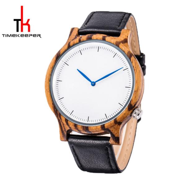 Custom Bracelet Wood And Leather Watch / Wood Face Watch Not Specified