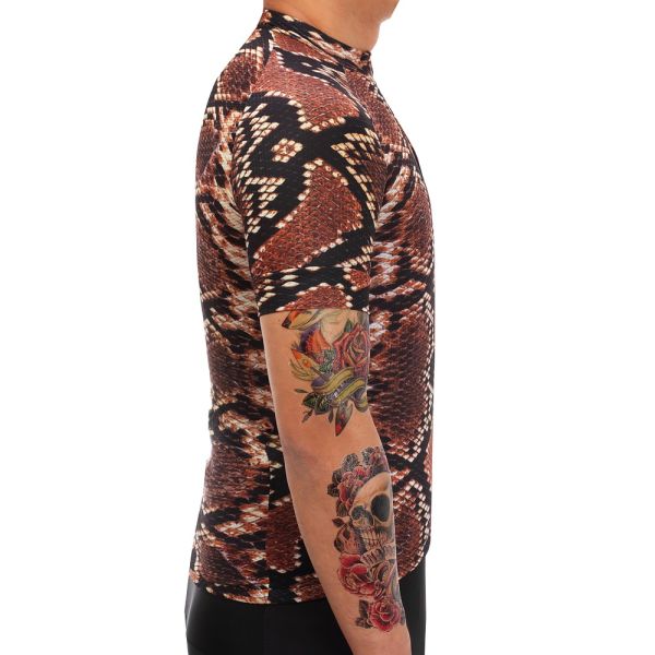 Полиэстер дизайна Snakeskin персонализировал ехать Джерси для катания велосипеда