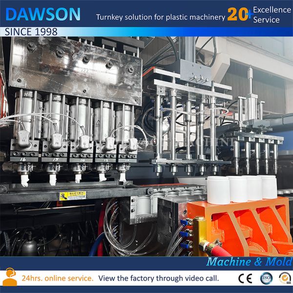 Single Station Five Die Head Extrusion Blow Molding Machine for Wide Mouth HDPE Canisters