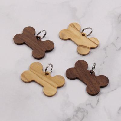 Wooden Puppy Name Tag For Pet Collar Laser Engrave Dog Cat Tag Blank Wood Charms