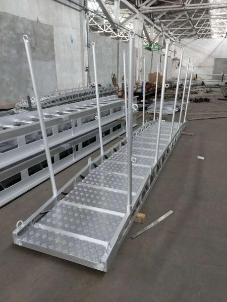 Bend Type Marine Boat Ladders 600mm Inside Width With Anti - Slip Strip