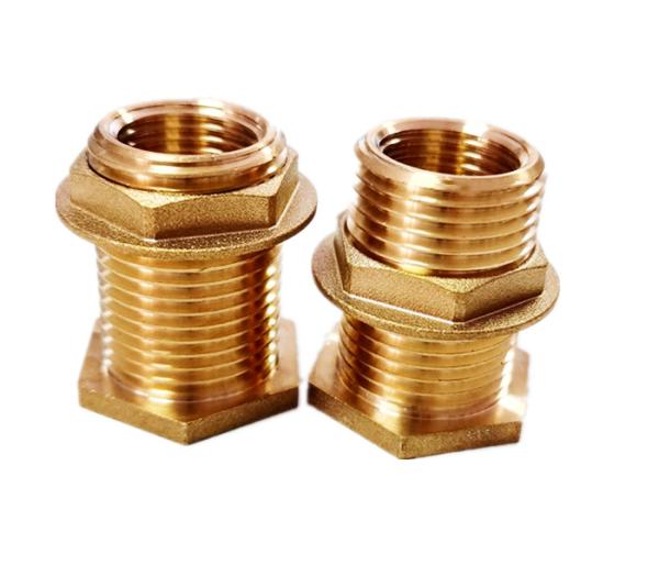 1/2 Female NPT 3/4 Male GHT Solid Brass Water Tank Connector Bulkhead Fitting