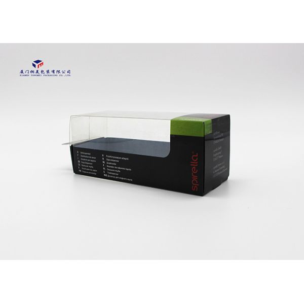 Safe PET Materials Reusable Custom Plastic Box Packaging Clear Window 18.7cm Height