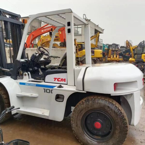 TCM 10 Ton Diesel Forklift 4000mm Lifting Height Energy Saving Used Forklift Truck Heavy Duty Handling Equipment