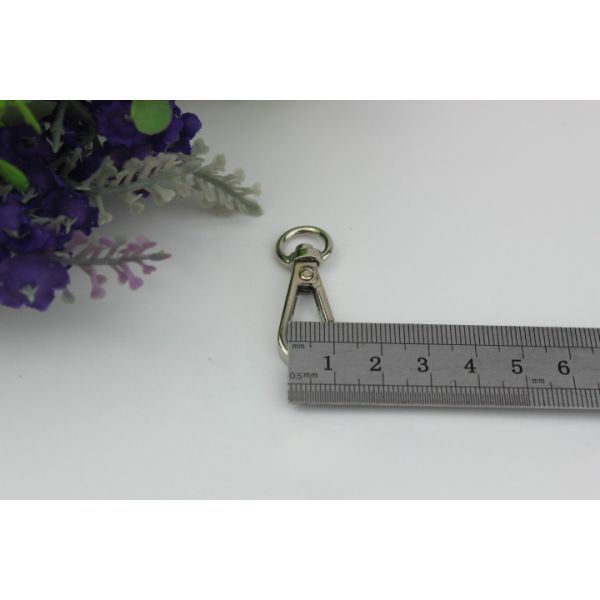 Factory direct sale metal zinc alloy 10 mm hanging brush anti brass snap hook for handbag