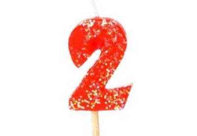 Customized Glitter Number Birthday Candles 0-9 , Single Birthday Cupcake Candle