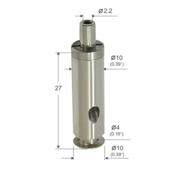 Adjustable Nickel Plated Brass Wire Gripper 10mm Dia 27mm Length YW86065