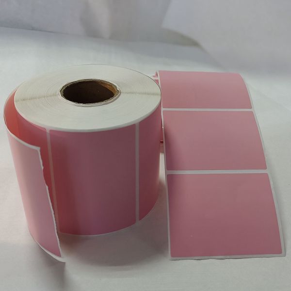 Pink Thermal Printer Roll Sticker Paper Logistics Transportation Printing Label