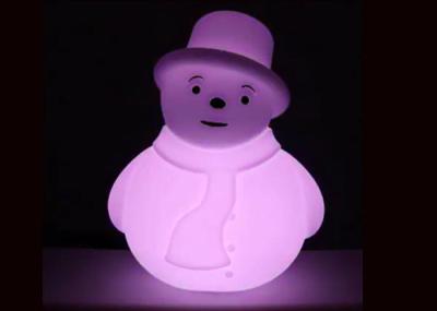 Battery Operated PE White Appearance Colorful Lighting Snowman Xmas Decoration