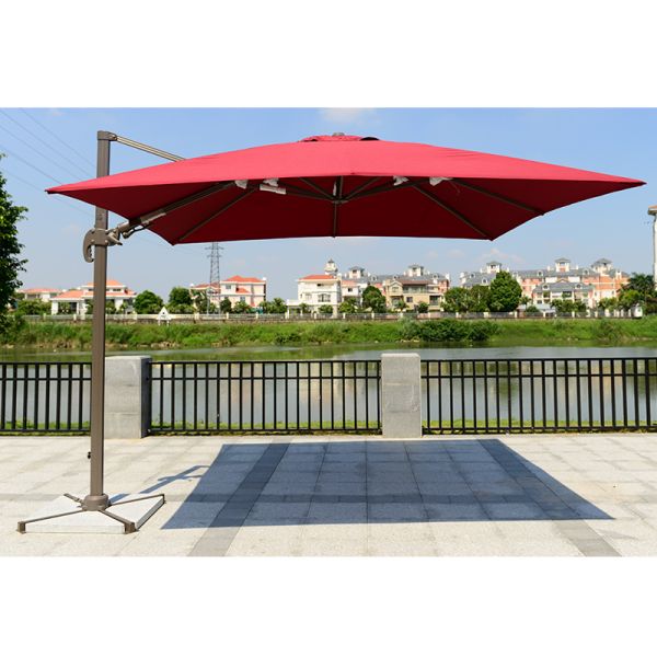 Outdoor Heavy Duty Patio Sun Umbrella with Modern Style and 360 Degree Rotation System