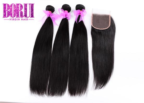 O cabelo reto malaio de seda empacota estoque do cabelo de 10A 12Ao grande todas as cores