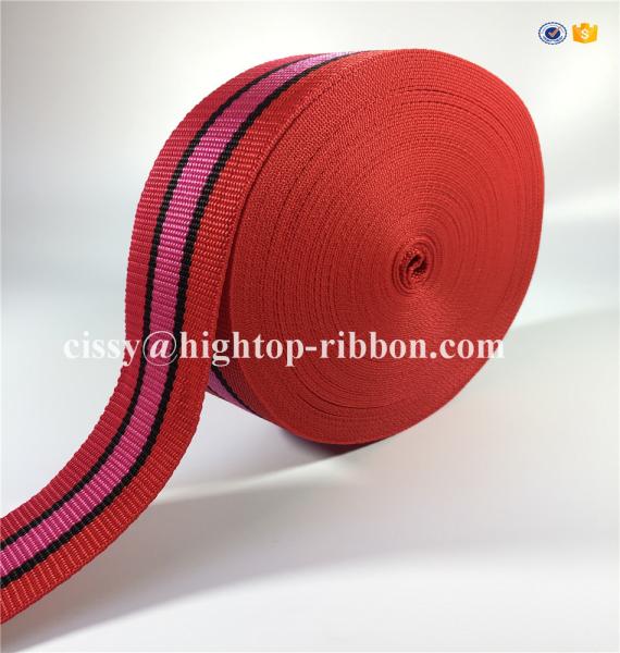 PP woven webbing for bags,woven colored pp webbing for shoulder bag,hight quality,refelective,stock webbing