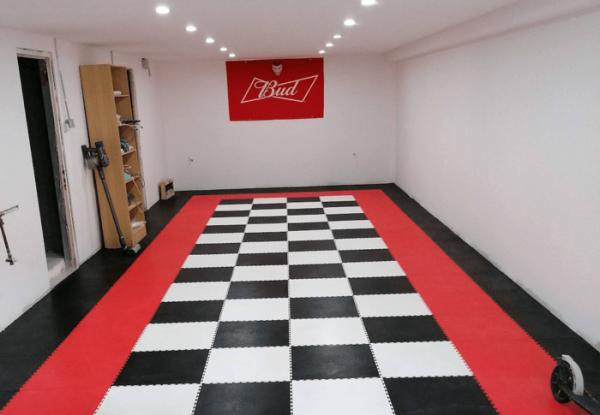 Anti Slip PVC Garage Floor Mat 498*498mm PVC Tile Garage Flooring