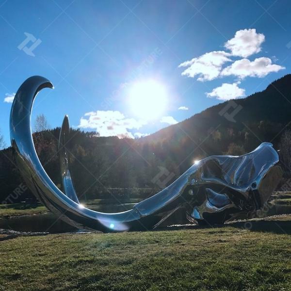 Contemporary Stainless Steel Sculpture Mirror Polished Public Mammoth Sculpture