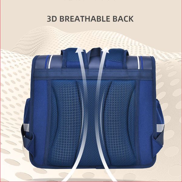 Lock Design Leather School Backpacks Oxford Kids School Book Bags