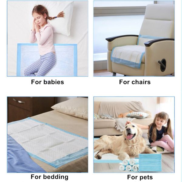 Anti Leak Hospital Disposable Bed Underpads Korea BSF SAP Cotton Soft Surface