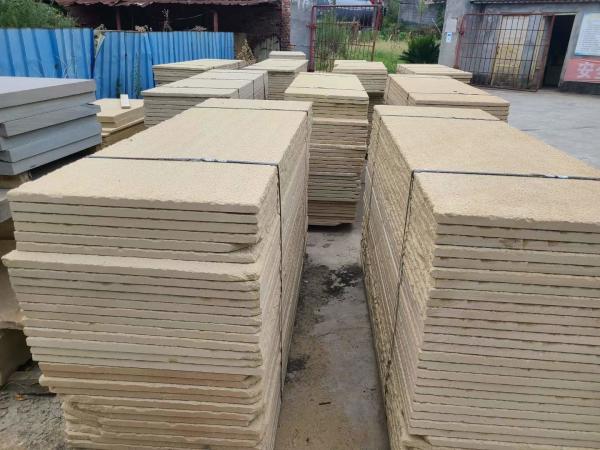 Bush Hammered Face Beige Sandstone Paving Slabs Garden Sandstone Slabs