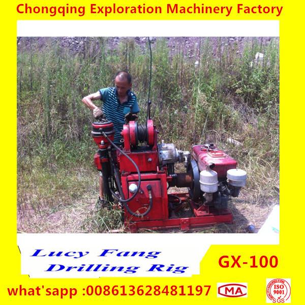 China Cheapest Portable Skid Mounted GX-100 Anchor or Micropile Hole Drilling Rig