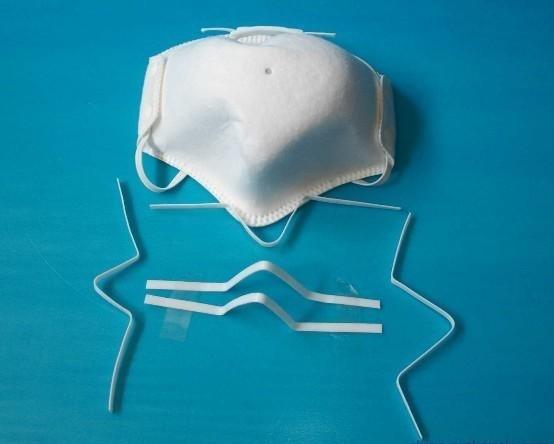 dobro branco não tecido do fio do nariz dos produtos da tela da largura de 7.0mm - plano do núcleo para máscaras