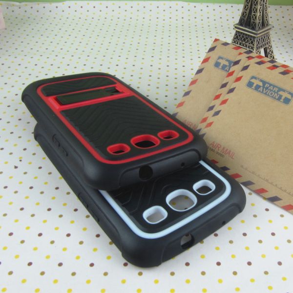 Red Brand New PC / TPU Cute Case For Samsung Galaxy s3 i9300 With Stand For Girls