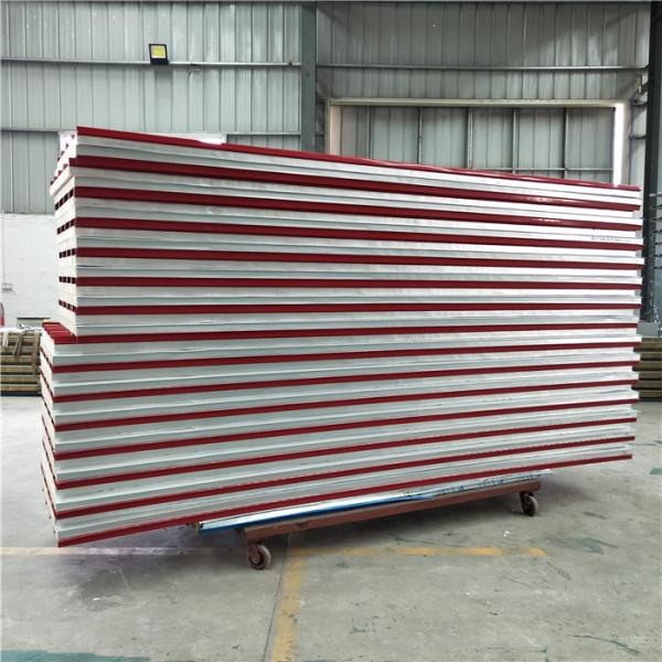 960mm steel strip red rock wool sandwich pane with waterproof cap