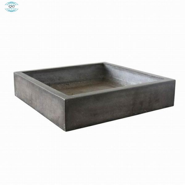 Mesa de café de concreto redonda de exterior cinza GRC Móveis de fibra de vidro Mesa de jantar